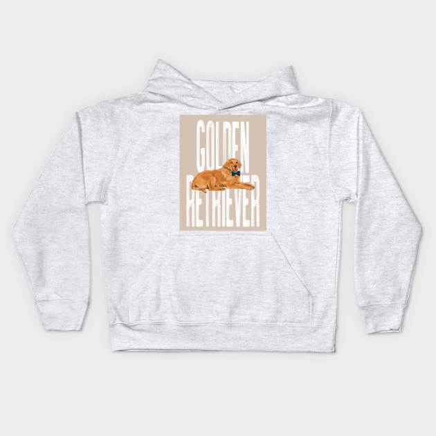 Golden Retriever Dog Kids Hoodie by Art Designs